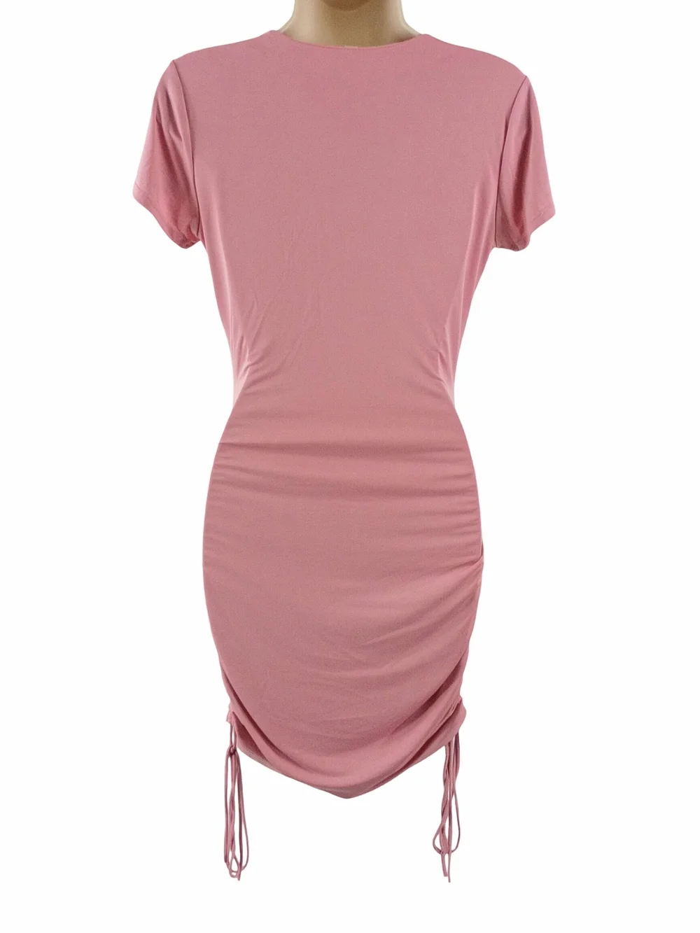 Lucy in the Sky Dusty Rose Cutout Ruched Mini Dress